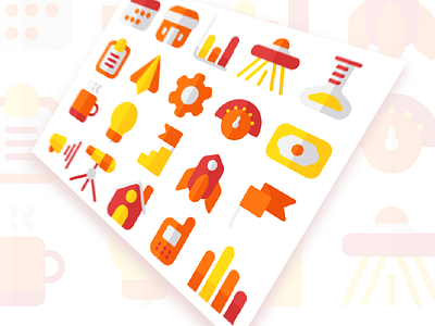 Startup Icons (Flat) button flat glyph icon iconography iconset interface line startup ui user