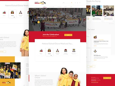 National School Choice Week Homepage agency celebration design education school ui web