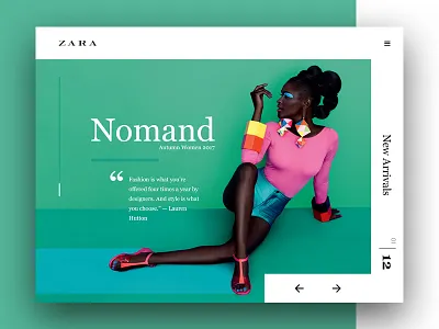 Daily UI #19 - Zara Online-store ecommerce clear fashion landing minimal minimalistic page web zara