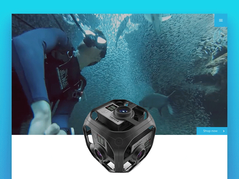 GoPro Omni concept animation gif gopro interaction parallax principle scroll social travel video virtual reality vr