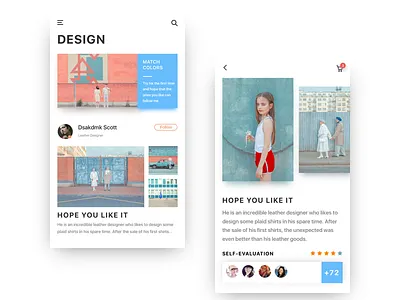 New attempt color design interface ios mobile page social user
