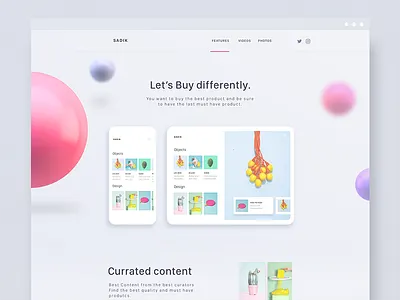 SDK WEBSITE blog cart design minimal object ui ux website