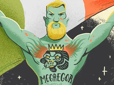 The Notorious art boxing character drawing fight illustration mma painted retro sport tattoo vintage