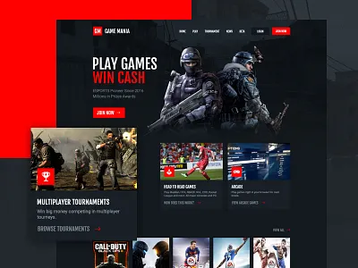 Game Mania counter strike game online gaming ranking user interface web website