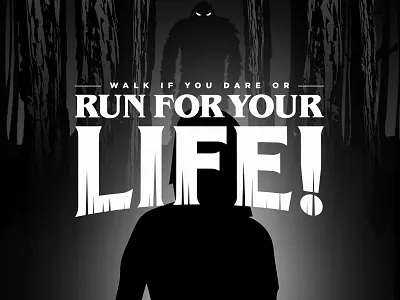 Run for Your Life Poster version 2 graphic design poster type typography
