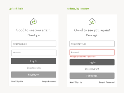Registration Refresh component registration ui