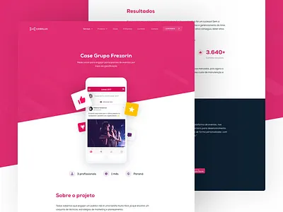 Application Case Study Page app case case study cms design event landing page portfolio ui ux web webdesign