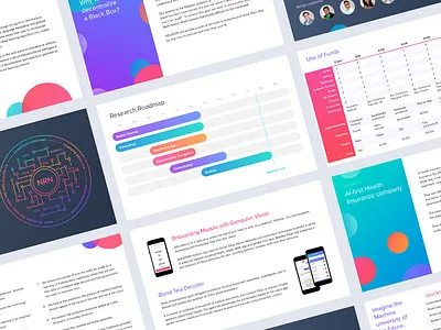 Doc.AI Deck Slides content design data gradient green blue pitch deck presentation slides