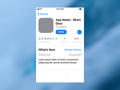 App Store iOS 11 app store download freebie ios 11 sketch