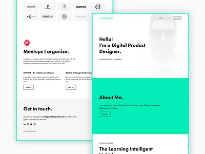 Sandeep Gajula - Website designer digital product designer gothenburg interaction design landing landing page personal website portfolio sandeep gajula sandeepgajula sweden website