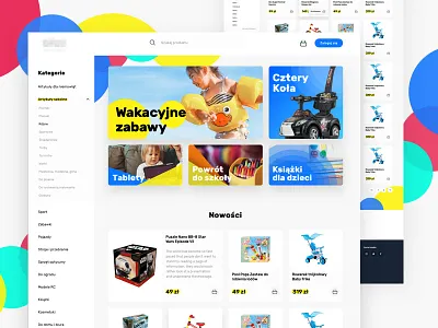 Toy Store colors design interface kids shapes shop stor toy toys ui web web design
