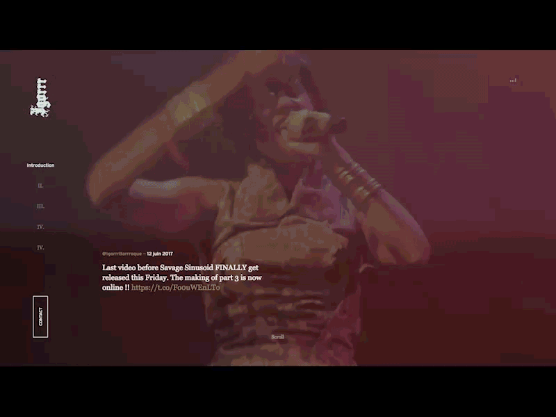 Igorrr official website 666 inde kuroneko music satan ui ux visual website