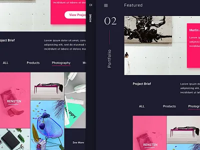 Portfolio Exploration dark portfolio showcase user interface web design website