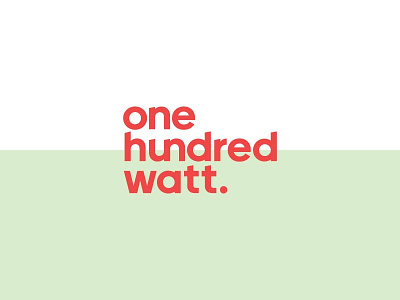 100watt branding collateral identity logo logomark typeface typography