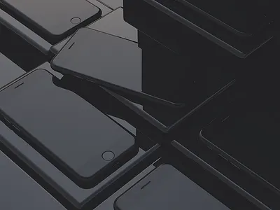 iPhone Mockups 3d 4k apple black clean freebies glossy iphone iphone 7 mockups presentation sharp