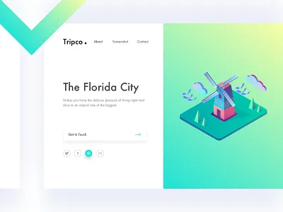 Tripco. Header Exploration exploration gradients landing page minimal mockup presentation split ui webdesign website