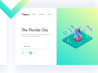 Tripco. Header Exploration exploration gradients landing page minimal mockup presentation split ui webdesign website
