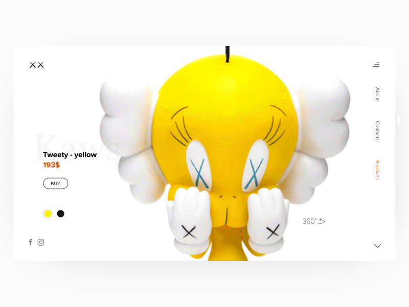Kaws Shop ae cards kaws product shop ui ux web