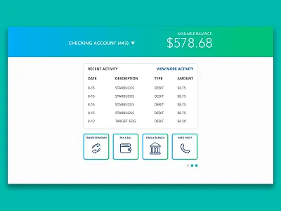 Banking UI Challenge 2 bank banking challenge desktop online ui web design