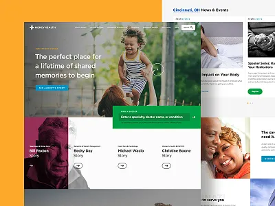 Healthcare Redesign concept design healthcare homepage layout medical responsive ui website