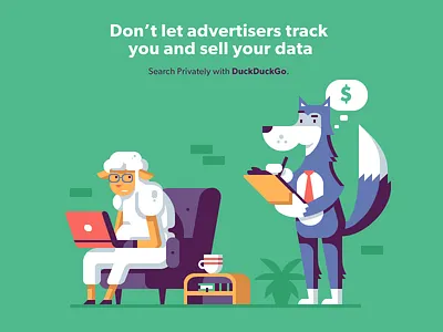 Ad Tracking Predator ad advertising predator prey privacy security sheep spy tracking wolf