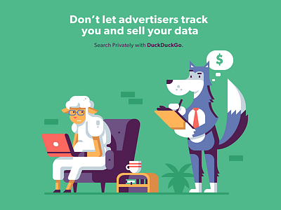 Ad Tracking Predator ad advertising predator prey privacy security sheep spy tracking wolf