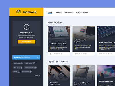 Demos Portal Dashboard alternative version analytics app dashboard data demo design interface profile sap ui user
