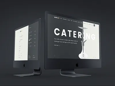 Hookah Catering website concept flat minimalism ui ux v jet group web