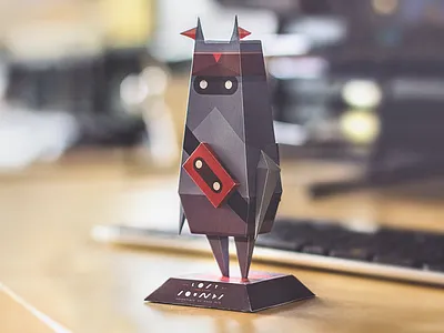 Poco Eco Papercraft designer toy fold free freebie indie paper toy paper. lowpoly papercraft pocoecogame sekond statue toys