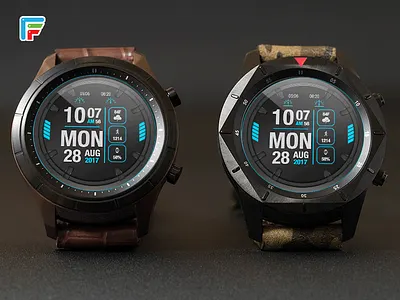 Space Soldier ai android wear brand branding earth gears3 glow smart watch ui wearable