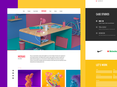 Meraki Motion 3d animation meraki motion portfolio ui website