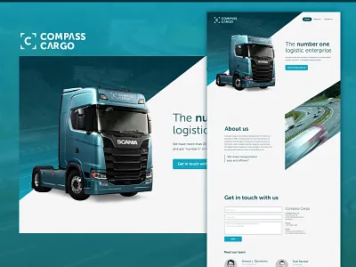 Landing for a logistic enterprise homepage landing landing page logistic page truck website