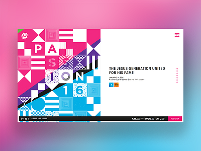 Passion Conference Website christian church design event modern responsive ui ux website
