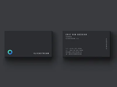 Clickstream Business Cards black business card clickstream dark design layout logo print typography