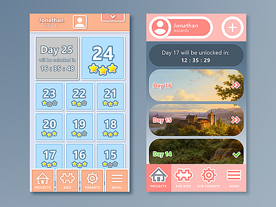 misc app gui app game kids layout mobile ux