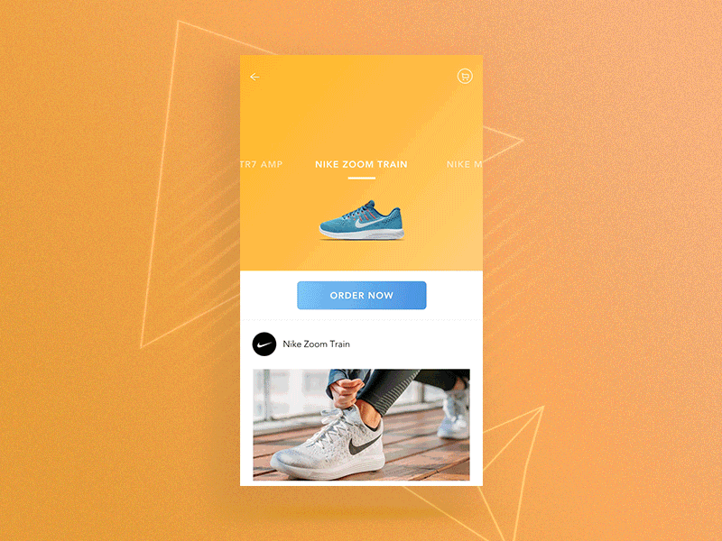 Nike App animation app clean colors interaction minimal nike prototype simple swipe ui ux
