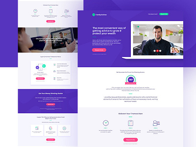 Handyadvice: Homepage Design Concept bitcoins communication conversation design finances homepage money responsive sales uikreative uiux designer wealth web website