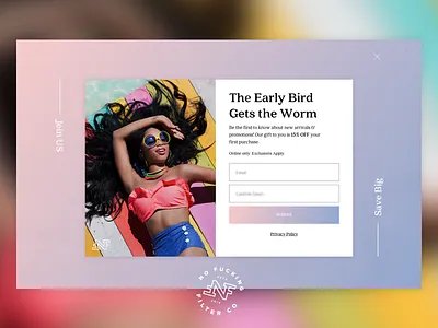 NFF Newsletter Sign Up fashion newsletter nff ui ux web design