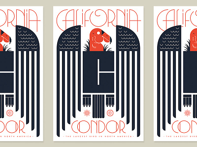TYPEHIKE Alphabeast animal badge bird c california condor endangered illustration letter lockup poster typography