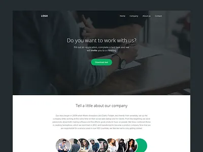 Company page design interface landing site ui ux web