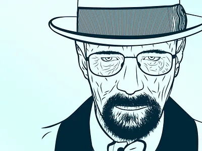 Walter White art bad breaking bryan cathal cathalokane cathalokaneinfo fan illustration portrait walter white