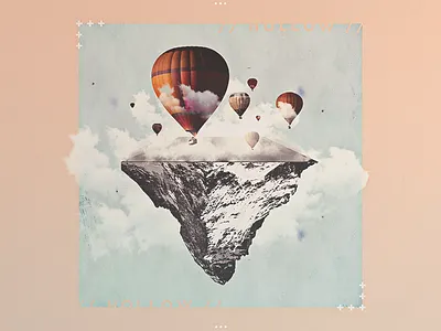 / HØLLØW / balloon cloudy empty float fly grain hollow inside minimal mountain noise warm