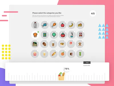 Categories Survey Onboard UI asesthetic category choice count kouroupakis michail minimal oboard progress select survey white