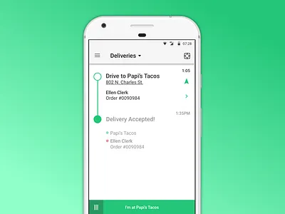 OrderUp Delivery Driver App android delivery dispatch food native optimization order route timeline