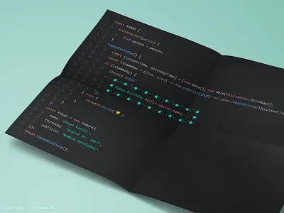 JavaScript Party 🎂 card es6 javascript mockup panda paper postal