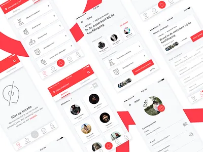 Emergency response app clean red redesign safeguard safety