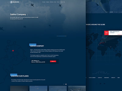 Sukhoi Home Concept aircraft home landing redesign sukhoi ui ux webdesign website