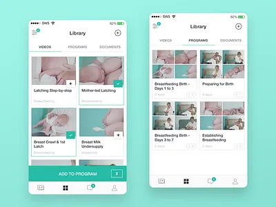 Breastfeeding Support App app baby health mobile mother patient telehealth ui ux
