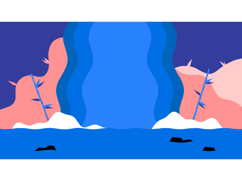 Waterfall background drops flow foam nature water waterfall