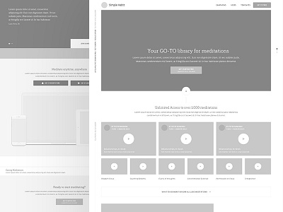 Simple Habit landing page wireframe app branding design flat icon mobile type ui typography ux web